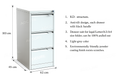 Adcure 3-Drawer Steel Filing Cabinet
