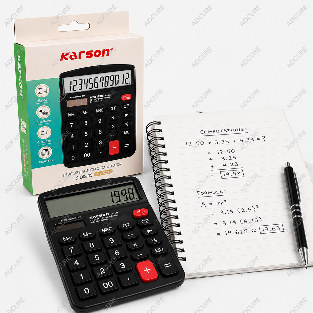 Karson Desktop Electronic Calculator KS-964 – 12 Digits