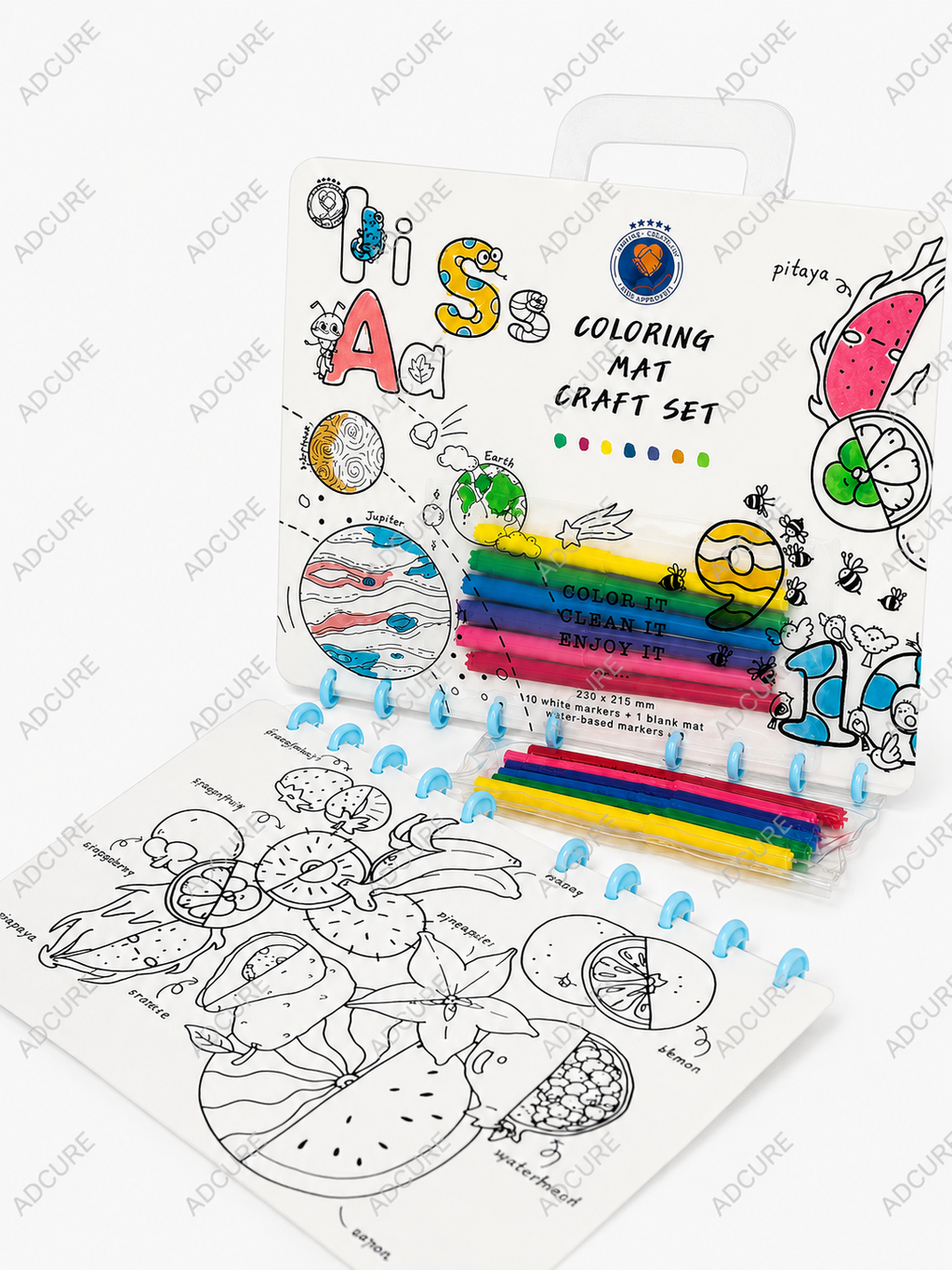 Coloring Mat Craft Set – Washable Color Activity Kit