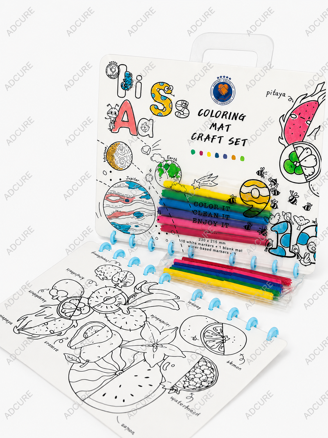 Coloring Mat Craft Set – Washable Color Activity Kit