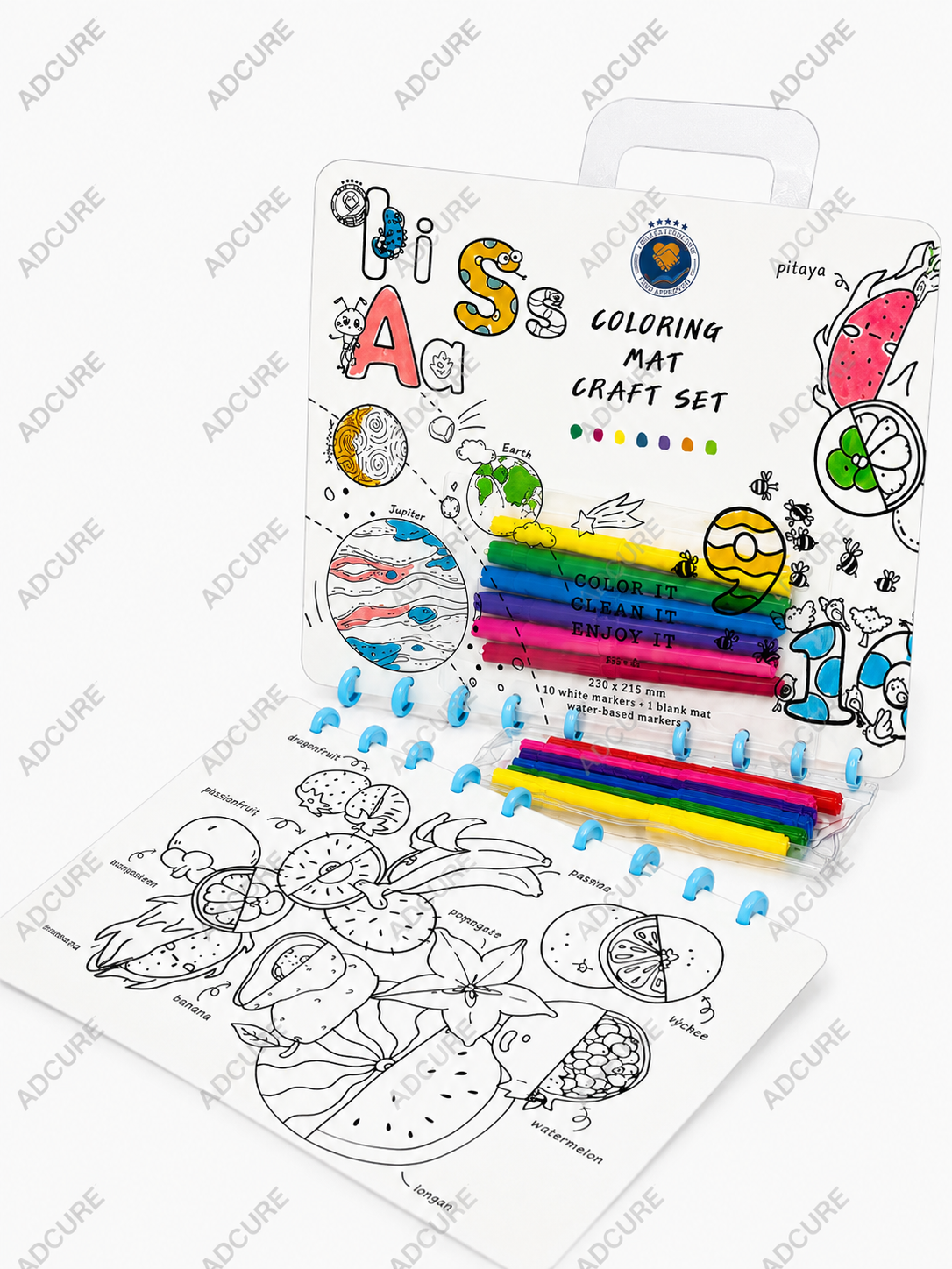 Coloring Mat Craft Set – Washable Color Activity Kit