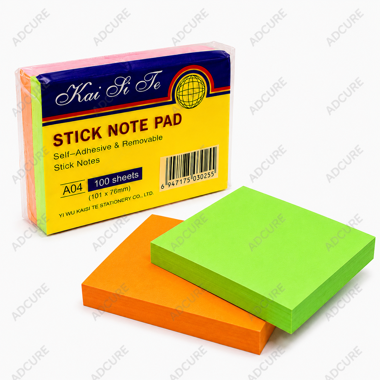 Kai Li Te Self-Adhesive Removable Stick Notepad – 100 Sheets (A04 - 101x76mm)