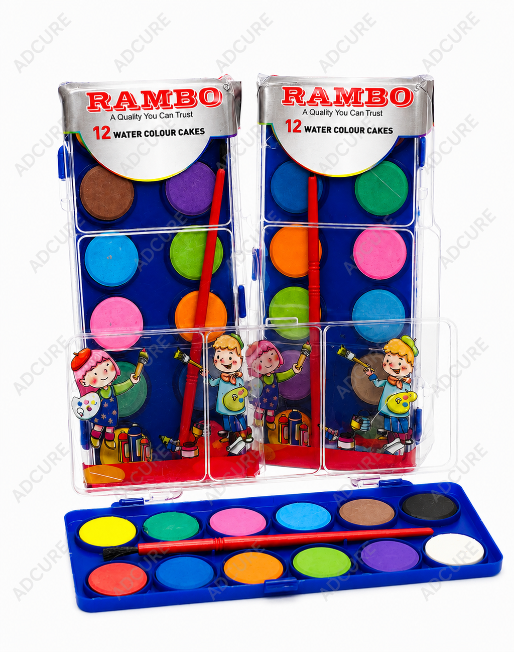 Rambo 12-Color Watercolor Paint Set