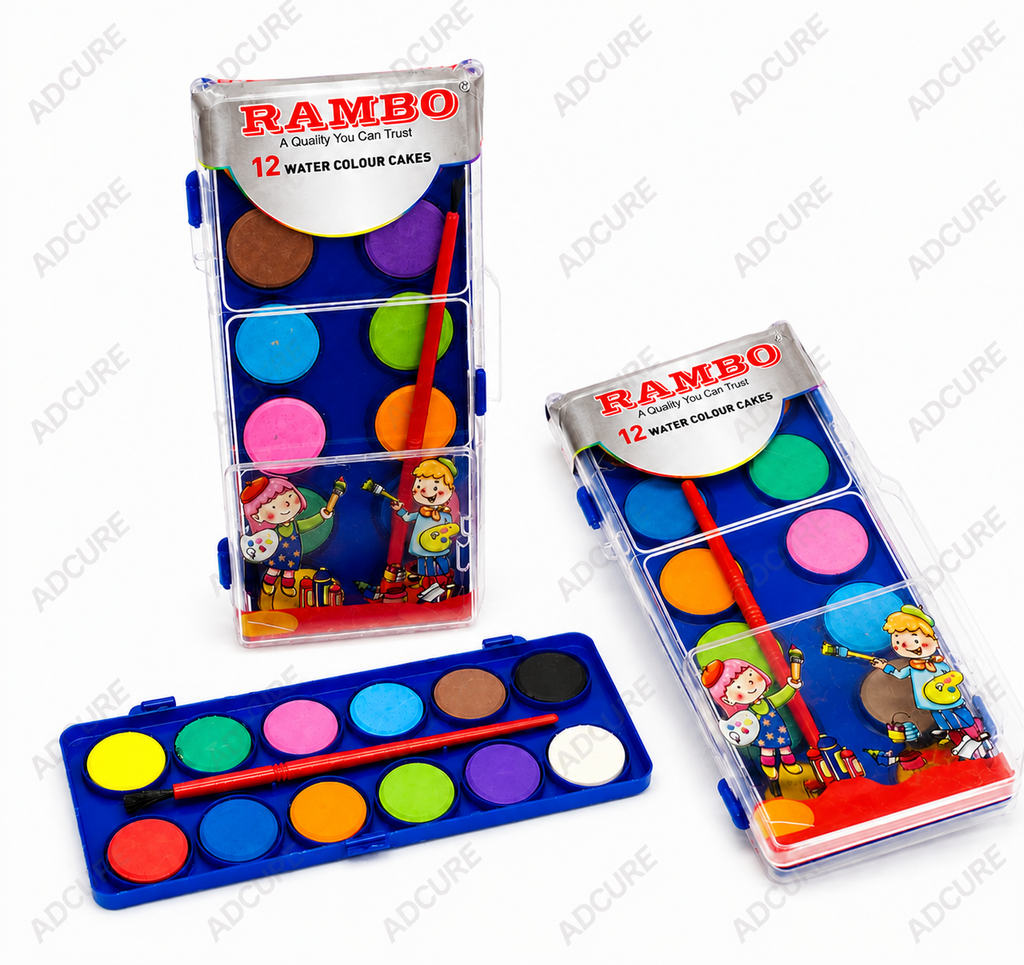 Rambo 12-Color Watercolor Paint Set