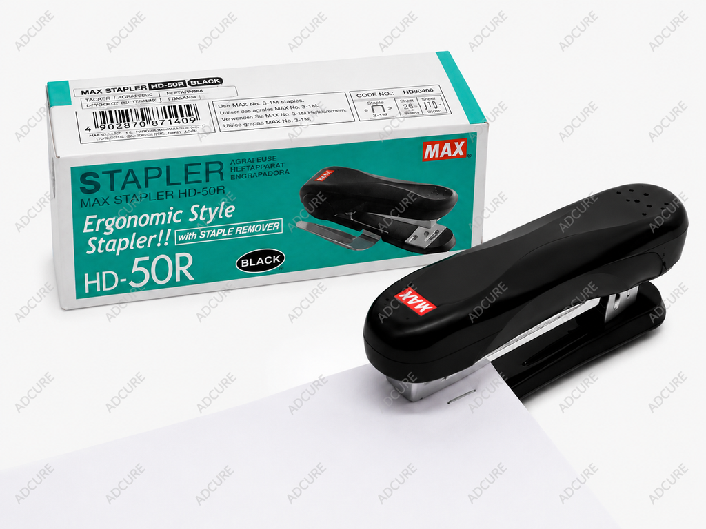 MAX HD-50R Ergonomic Stapler – Black