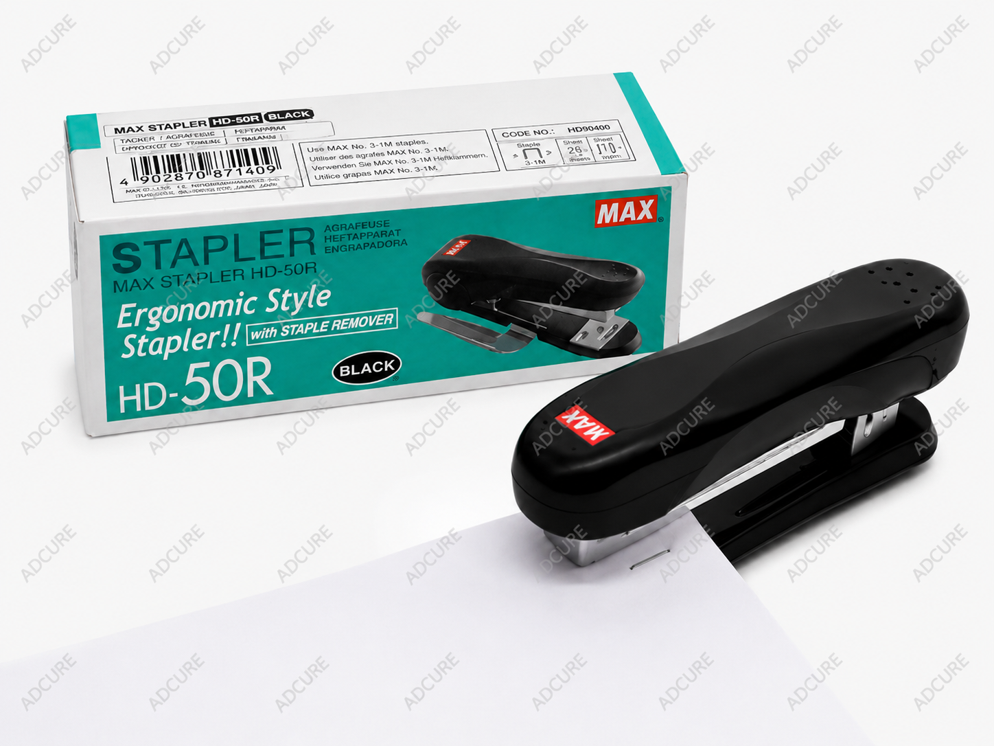 MAX HD-50R Ergonomic Stapler – Black