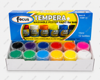 Focus Washable Tempera Poster Paint Set – 12 Colors × 15 mL