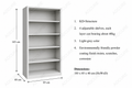 Adcure 5-Layer Open Shelves Steel Cabinet