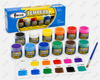Focus Washable Tempera Poster Paint Set – 12 Colors × 15 mL