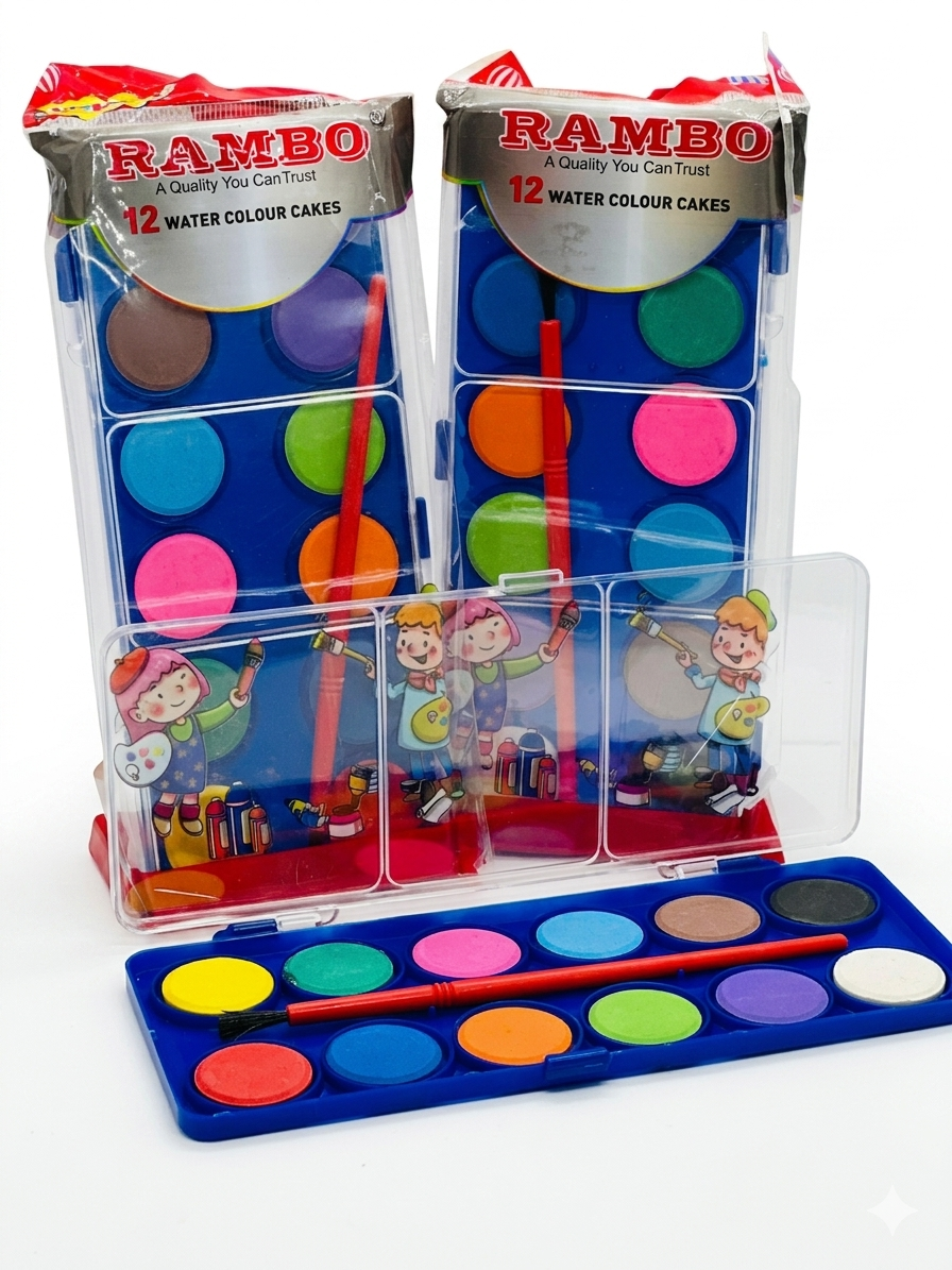 Rambo 12-Color Watercolor Paint Set
